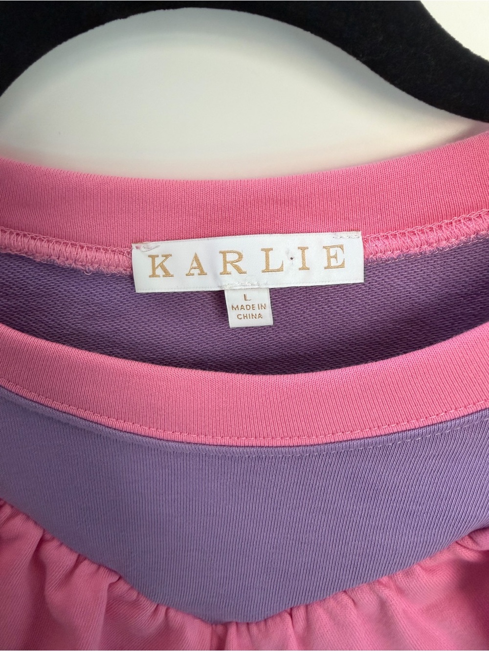 Karlie Color block Ruffle Sweatshirt - Picture 2 of 3